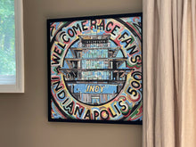 Load image into Gallery viewer, Indianapolis Motor Speedway 24"x24" Welcome Race Fans Pagoda Print by Justin Patten