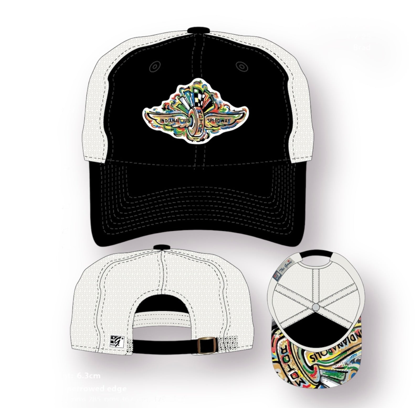 Indianapolis Motor Speedway Wing and Wheel Beach Wash Trucker Hat