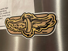 Load image into Gallery viewer, Indianapolis Motor Speedway Gold Wing and Wheel Magnet by Justin Patten