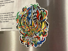 Load image into Gallery viewer, Indianapolis Motor Speedway Motion Wing and Wheel Magnet by Justin Patten