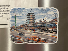 Load image into Gallery viewer, Indianapolis Motor Speedway Straightaway Magnet by Justin Patten