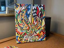 Load image into Gallery viewer, Indianapolis Motor Speedway 8"x10" Motion Wing and Wheel Wrapped Canvas Print by Justin Patten (New 2025 Design)