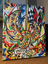 Load image into Gallery viewer, Indianapolis Motor Speedway 8"x10" Motion Wing and Wheel Wrapped Canvas Print by Justin Patten (New 2025 Design)