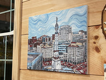 Load image into Gallery viewer, Indianapolis "The Circle" Skyline 20"x16" Wrapped Canvas Print by Justin Patten