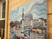 Load image into Gallery viewer, Indianapolis "The Circle" Skyline 20"x16" Wrapped Canvas Print by Justin Patten