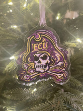 Load image into Gallery viewer, East Carolina University Painted Logo Ornament by Justin Patten