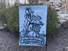 Load image into Gallery viewer, Borg Warner Indy 500 Trophy Garden Flag (12”x18” in.) by Justin Patten