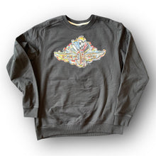 Load image into Gallery viewer, Indianapolis Motor Speedway Wing and Wheel Black Unisex Crew by Justin Patten