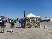 Load image into Gallery viewer, Indianapolis Motor Speedway Welcome Race Fans Big One Sided Flag (10'x6.5' Feet!) by Justin Patten (Big Flag, One Sided, Grommets)
