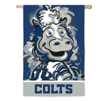 Load image into Gallery viewer, Indianapolis Colts Mascot House Flag 29" x 43" by Justin Patten