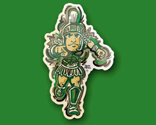 Load image into Gallery viewer, Michigan State University Sparty Vinyl Sticker by Justin Patten