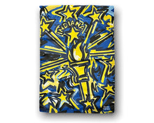 Load image into Gallery viewer, Indiana Garden Flag by Justin Patten (12.5 x 18.5, Blue and Yellow, State of Indiana)