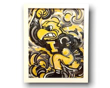 Load image into Gallery viewer, University of Iowa, Herky the Hawk, 16" x 20" Print on Canvas, by Justin Patten