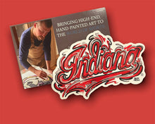 Load image into Gallery viewer, Indiana University Script Magnet by Justin Patten