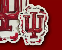 Load image into Gallery viewer, Indiana University IU Trident Mini Vinyl Sticker by Justin Patten