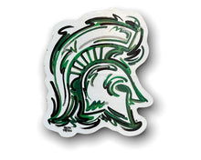 Load image into Gallery viewer, Michigan State University Mini Helmet Vinyl Sticker by Justin Patten