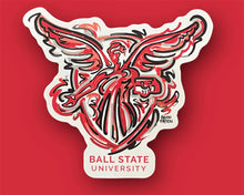 Load image into Gallery viewer, Ball State University Beneficence Statue Vinyl Sticker by Justin Patten