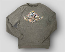 Load image into Gallery viewer, Indianapolis Motor Speedway Wing and Wheel Black Tribled Unisex Crew by Justin Patten