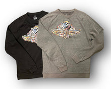 Load image into Gallery viewer, Indianapolis Motor Speedway Wing and Wheel Black Tribled Unisex Crew by Justin Patten