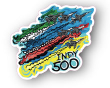 Load image into Gallery viewer, Indianapolis Motor Speedway Flyover Vinyl Sticker by Justin Patten