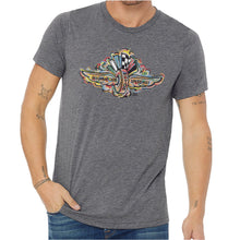 Load image into Gallery viewer, Indianapolis Motor Speedway Wing and Wheel Tee by Justin Patten (Light Grey Heather)