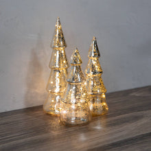 Load image into Gallery viewer, Battery-Operated Mercury Silver Glass Tree | 3 Sizes