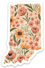 Load image into Gallery viewer, Indiana State Floral Sticker 3x2in.
