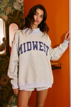 Load image into Gallery viewer, MIDWEST/MIDWEST BABE” Reversible Mockneck Sweatshirt
