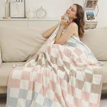 Load image into Gallery viewer, Multicolor Checkered Reversible Throw Blanket