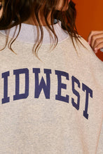 Load image into Gallery viewer, MIDWEST/MIDWEST BABE” Reversible Mockneck Sweatshirt