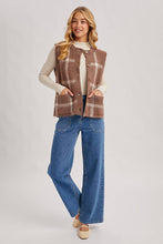 Load image into Gallery viewer, Heritage Plaid Knit Sweater Vest with Pockets