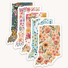 Load image into Gallery viewer, Indiana State Floral Sticker 3x2in.