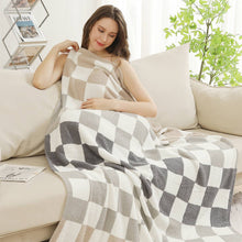 Load image into Gallery viewer, Multicolor Checkered Reversible Throw Blanket