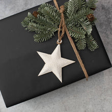 Load image into Gallery viewer, White Metal Star Ornament