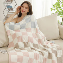 Load image into Gallery viewer, Multicolor Checkered Reversible Throw Blanket