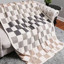 Load image into Gallery viewer, Multicolor Checkered Reversible Throw Blanket