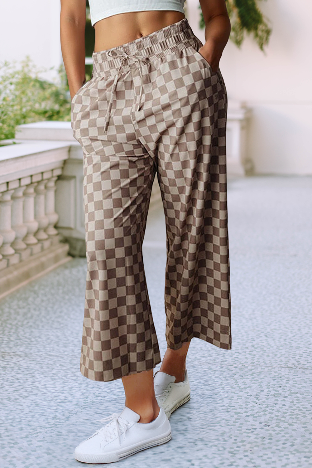 Gameday Checkerboard Cropped Pants – Erin Designs