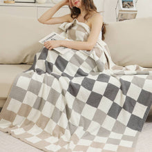 Load image into Gallery viewer, Multicolor Checkered Reversible Throw Blanket