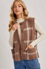 Load image into Gallery viewer, Heritage Plaid Knit Sweater Vest with Pockets