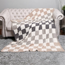 Load image into Gallery viewer, Multicolor Checkered Reversible Throw Blanket