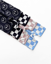 Load image into Gallery viewer, Baby Bamboo Shorty Romper | Black Checkered