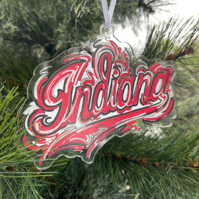 This IU script ornament by Justin Patten is the perfect gift for the Hoosier fan in your life. 