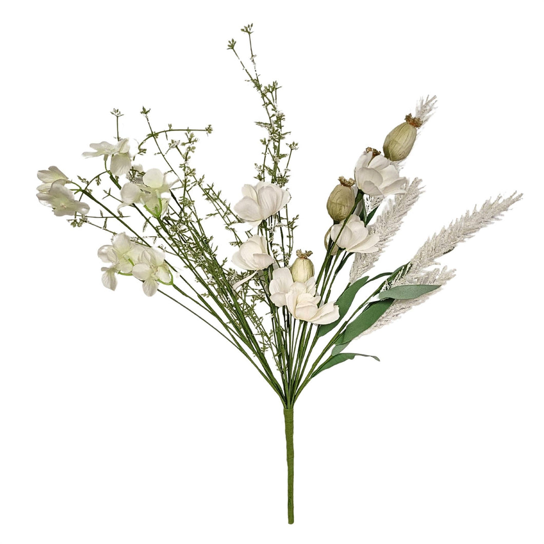 Wildflower Meadows Bundle Spray - White/Cream 23”