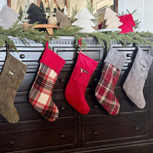 Load image into Gallery viewer, Red Cord Zipper Christmas Stocking
