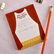 Load image into Gallery viewer, Baby, That&#39;s Show Business Notepad
