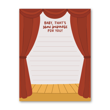 Load image into Gallery viewer, Baby, That&#39;s Show Business Notepad
