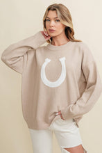 Load image into Gallery viewer, Game Day Horse Shoe Sweater | Beige
