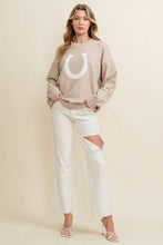 Load image into Gallery viewer, Game Day Horse Shoe Sweater | Beige
