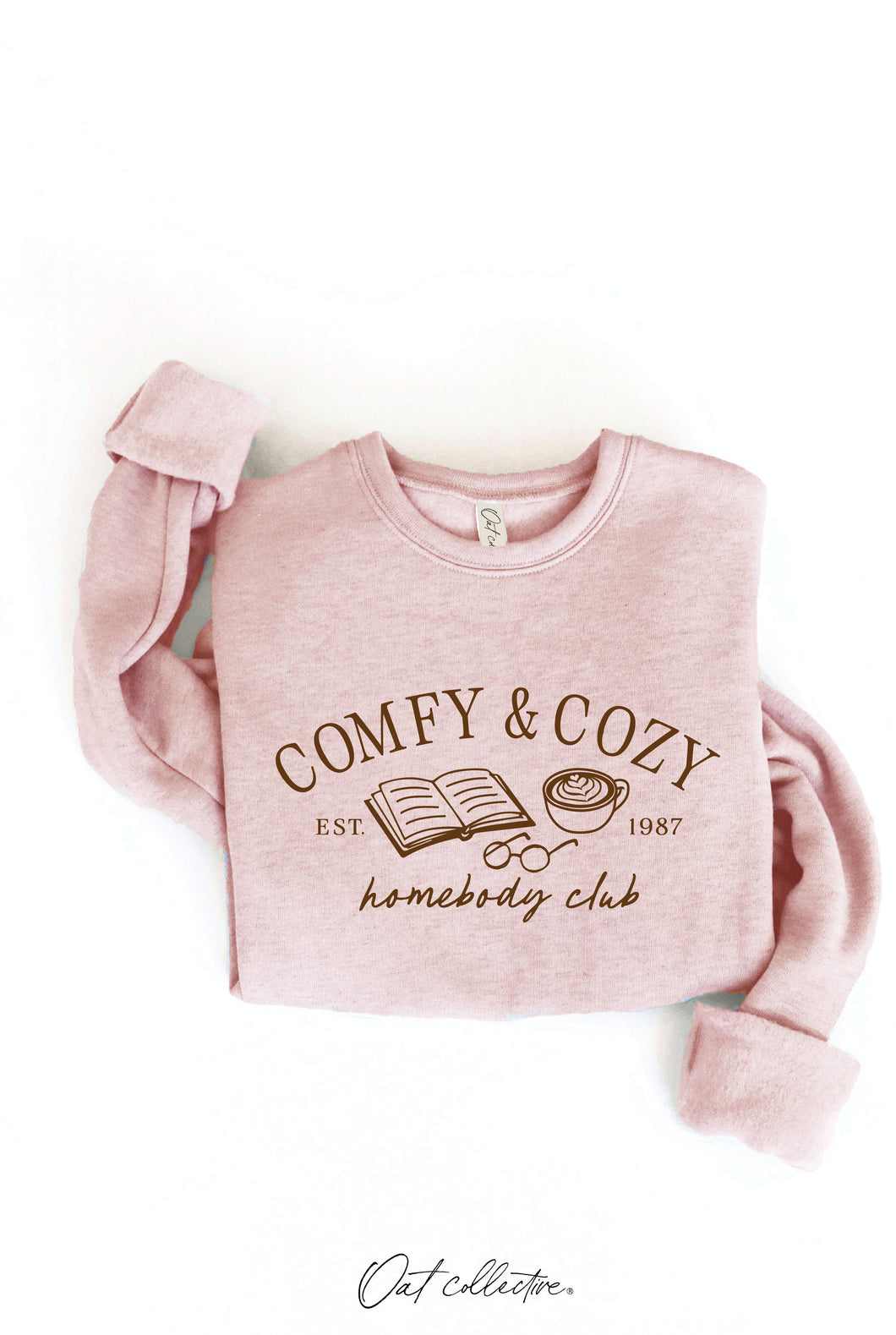 COMFY AND COZY HOMEBODY CLUB Graphic Sweatshirt | LAST ONE-Small