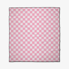 Load image into Gallery viewer, Pink Checkers Beach Blanket
